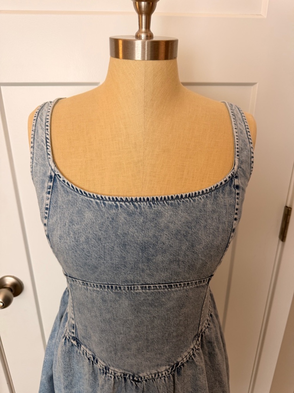 AE Denim Corset Mini Dress - Picture 2 of 8